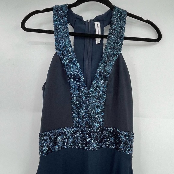 Dress the Population Women's Delani Sequin Crepe Gown Navy Size S NWOT - Picture 12 of 12